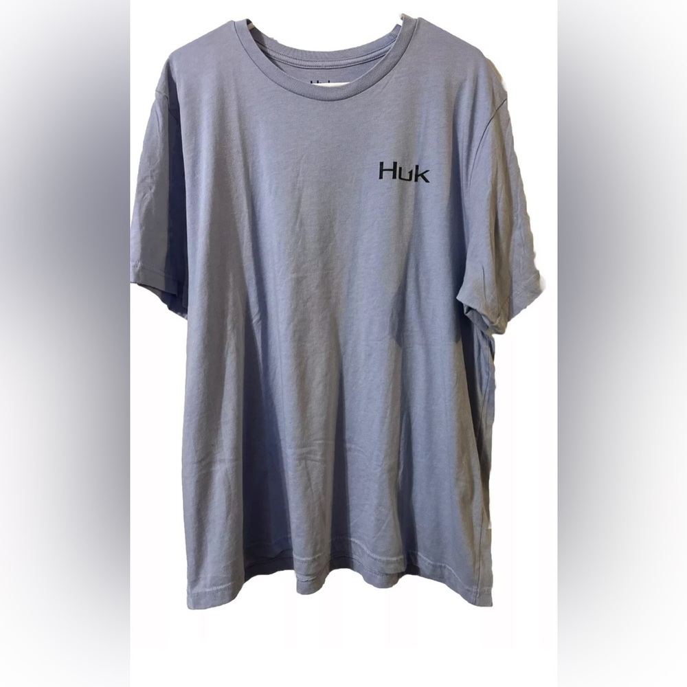 HuK Fishing T Shirt Mens Size XXL Outdoor Horizon Lines  Blue Graphic Tee